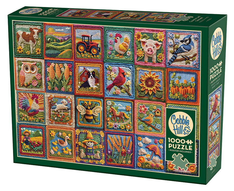 cobble-hill-1000-piece-country-life-crochet-puzzle-bauernhof image 1