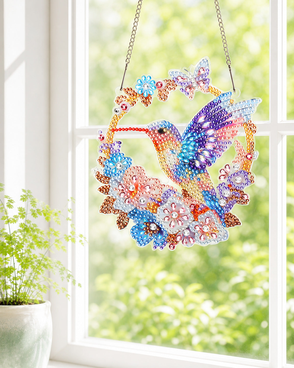 kaayee-suncatcher-puzzle-hummingbird-floral-wreath-sonnenf-nger-blumenkranz image 2