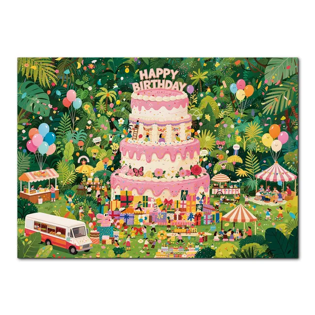 kaayee-cardboard-puzzle-dreamy-birthday-garden-1000-teile image 1