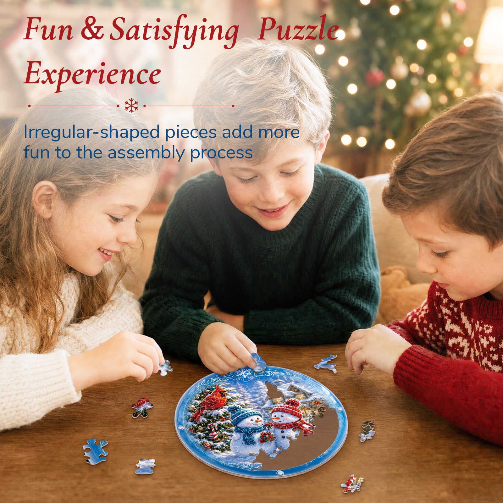 kaayee-snowman-christmas-suncatcher-puzzle-mini-15-cm image 2