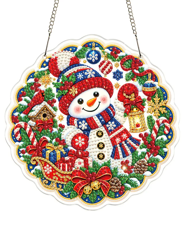 kaayee-suncatcher-puzzle-snowman-wonderland-fensterbild-20-cm image 1