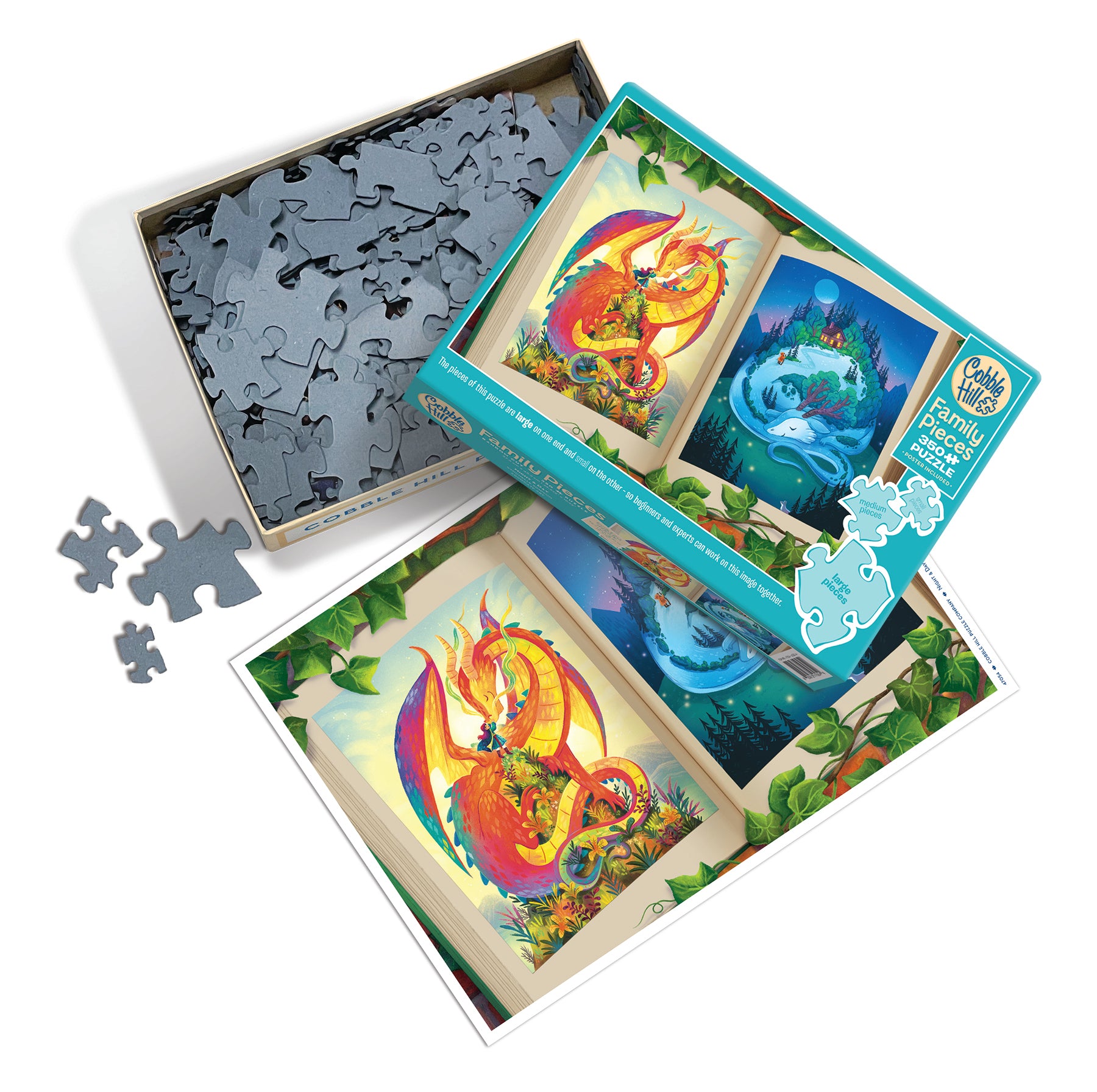 cobble-hill-family-pieces-350-night-day-puzzle-350-teile-drachen image 3