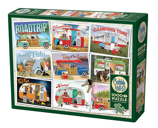 cobble-hill-1000-teile-hitting-the-road-puzzle-camper-reise image 1