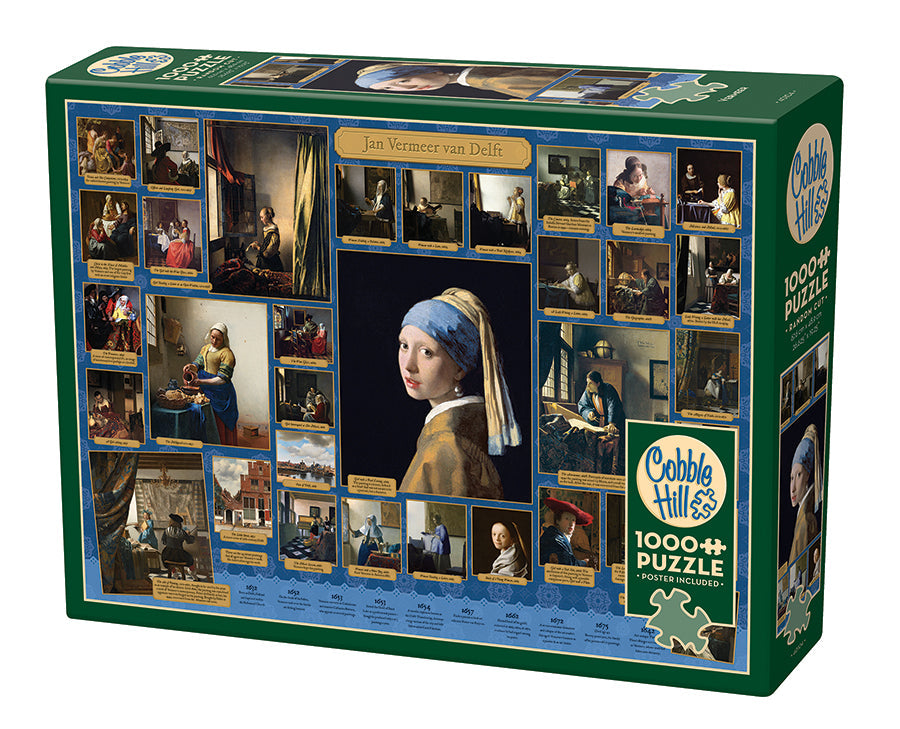 cobble-hill-1000-piece-vermeer-puzzle-1000-teile-kunst-collage image 1