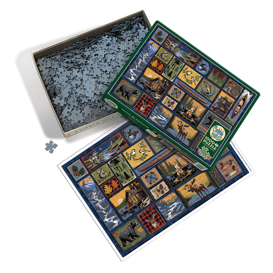 cobble-hill-1000-teile-woodcraft-puzzle-wildtiere-wald image 3