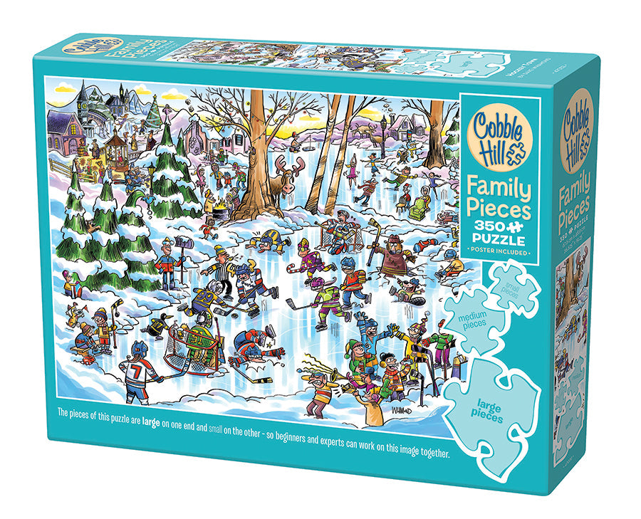 cobble-hill-family-pieces-350-hockey-town-familienpuzzle-350-teile-hockey image 1