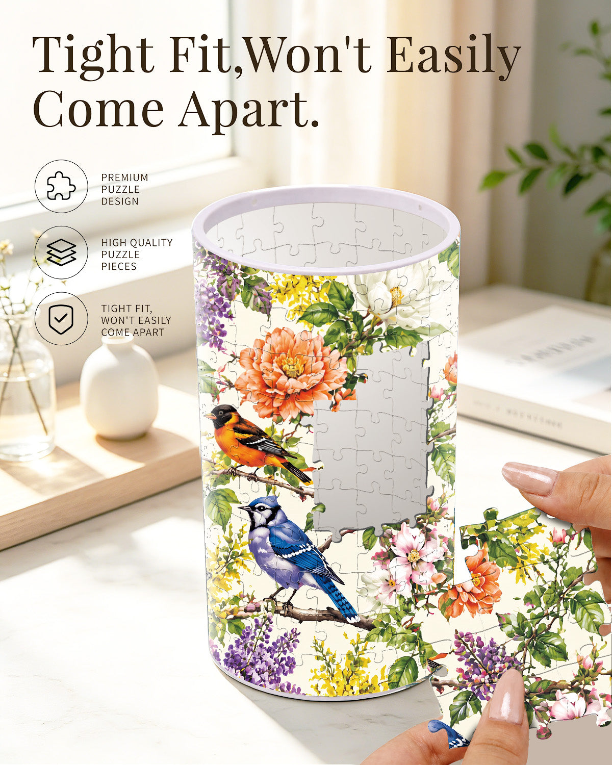 kaayee-night-light-birdsong-blossom-garden-acryl-puzzle-lampe image 2