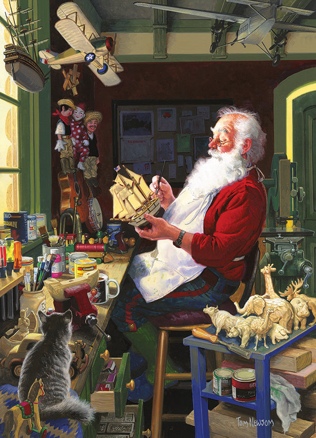 cobble-hill-500-piece-puzzle-santas-workbench-weihnachten image 2