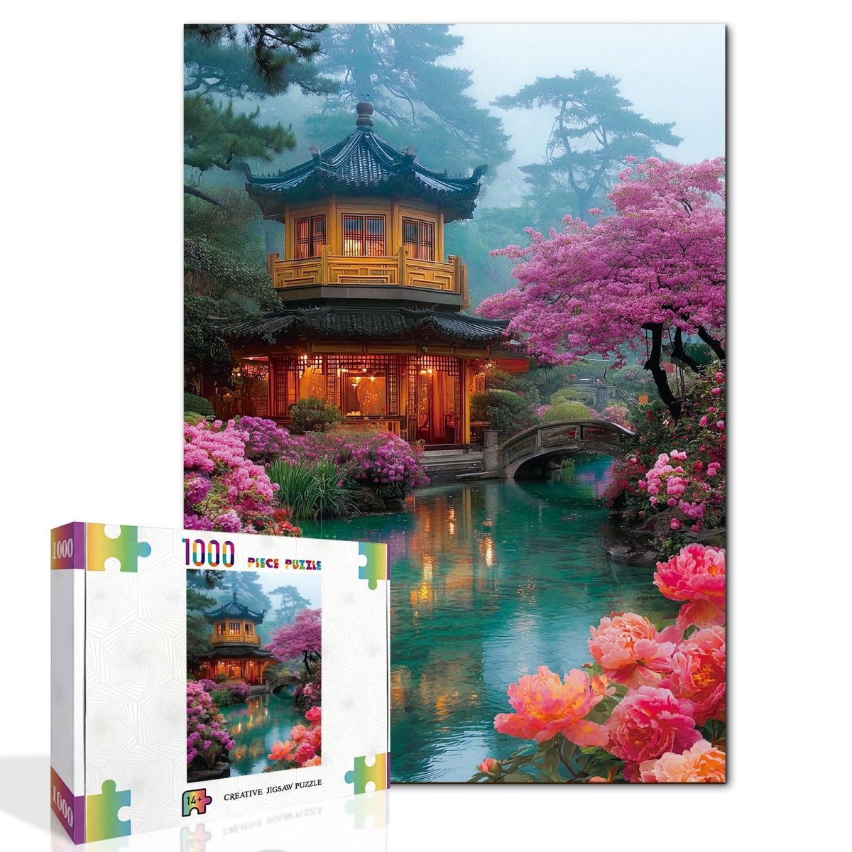kaayee-flower-courtyard-by-the-stream-puzzle-1000-teile-standard image 2