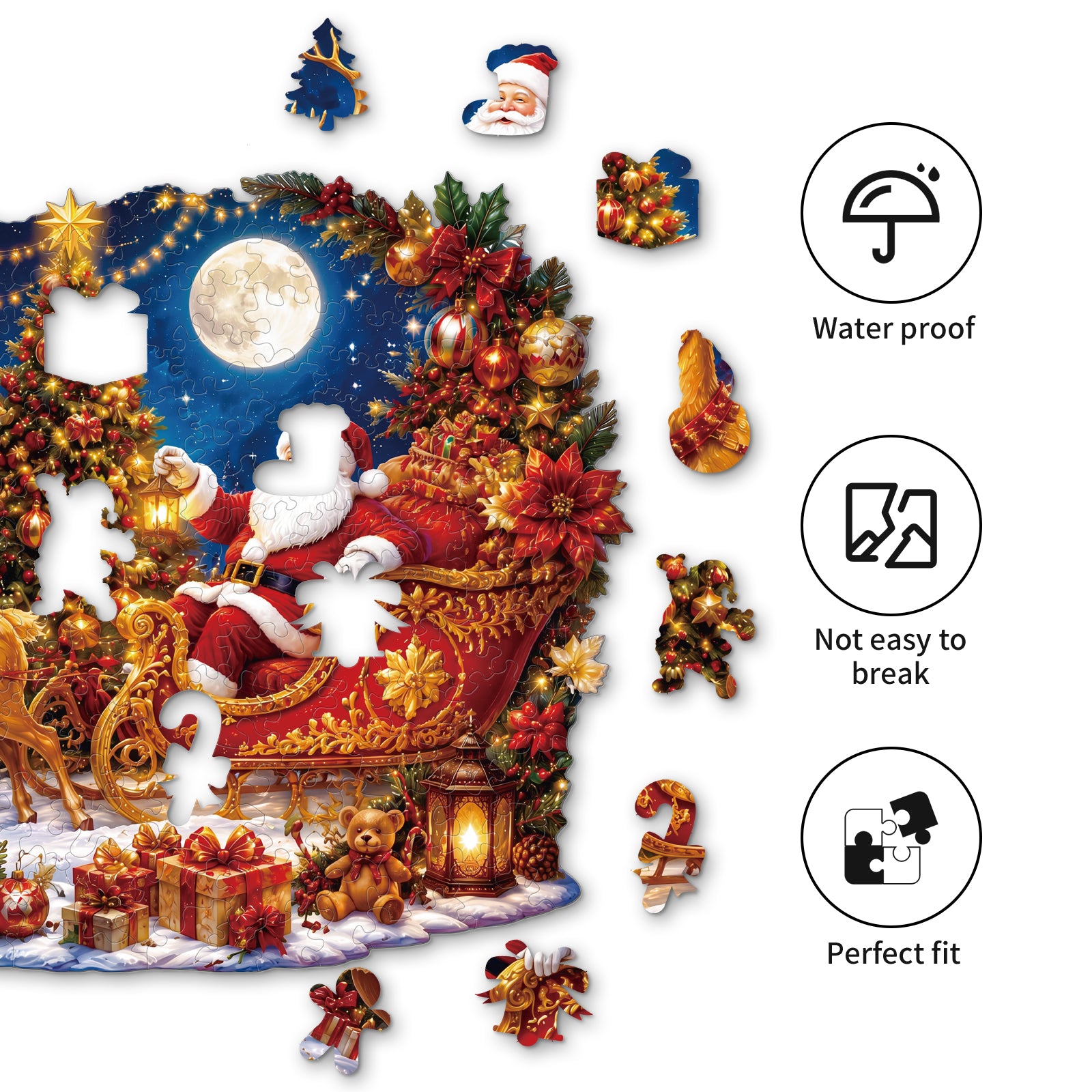 kaayee-wooden-puzzle-christmas-moonlit-sleigh-ride-holzpuzzle-m image 2
