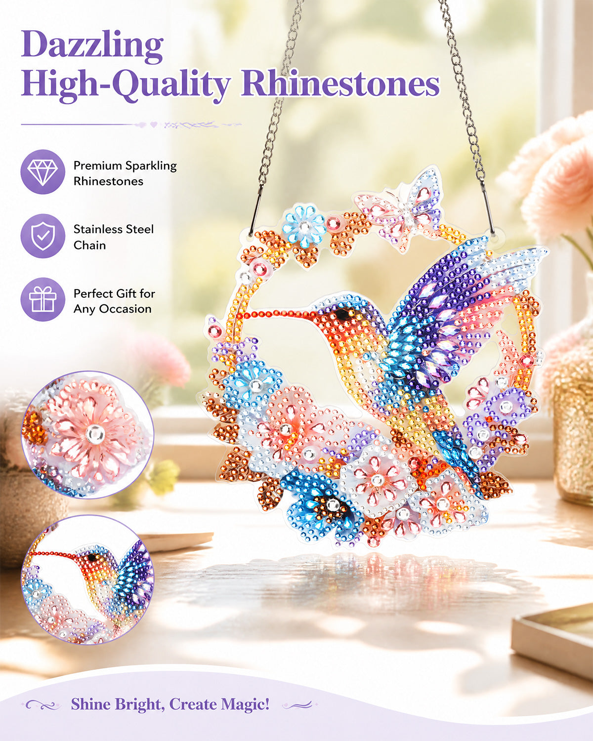 kaayee-suncatcher-puzzle-hummingbird-floral-wreath-sonnenf-nger-blumenkranz image 4