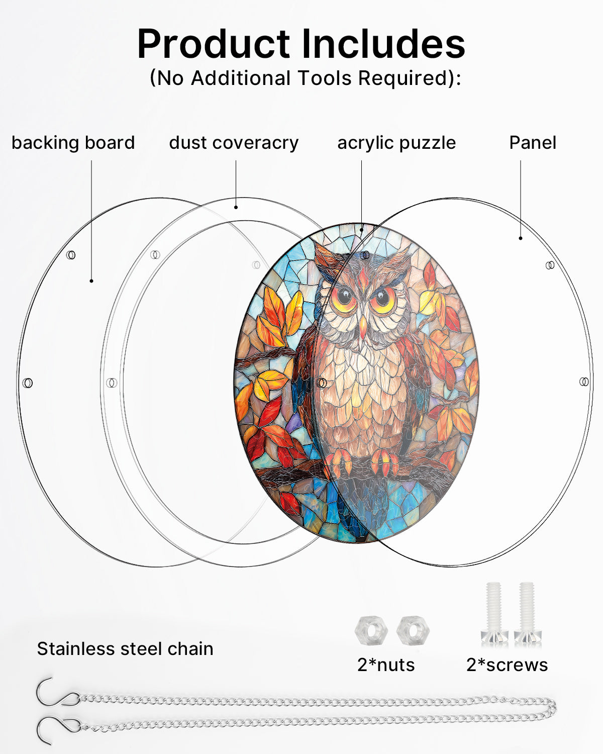 kaayee-autumn-owl-suncatcher-fensterbild-medium-20-8-cm image 6