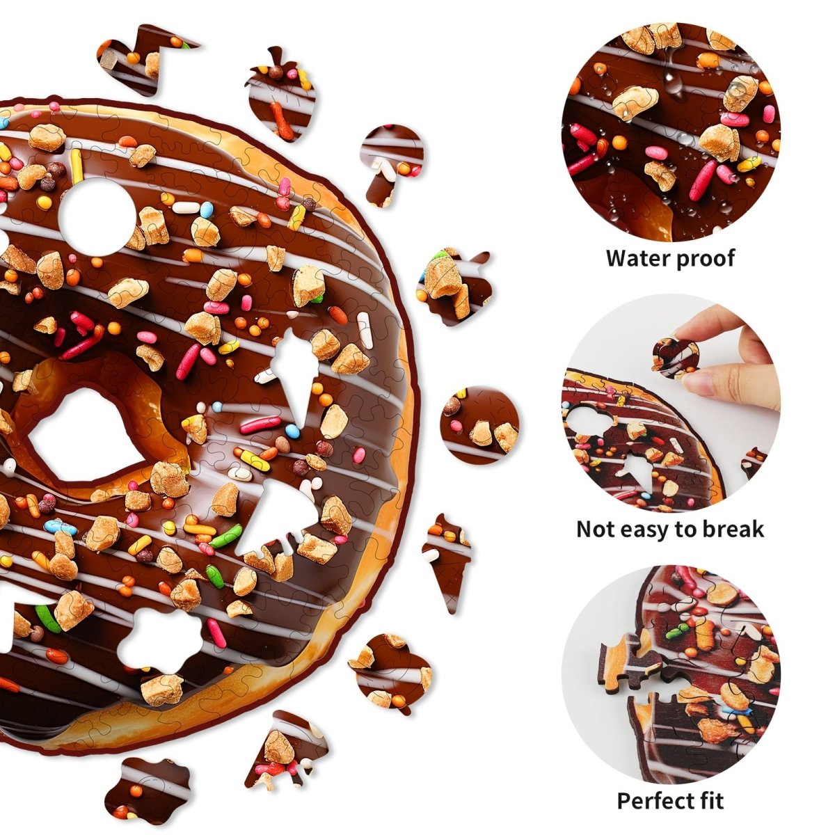 kaayee-wooden-puzzle-chocolate-donut-holzpuzzle-small image 2