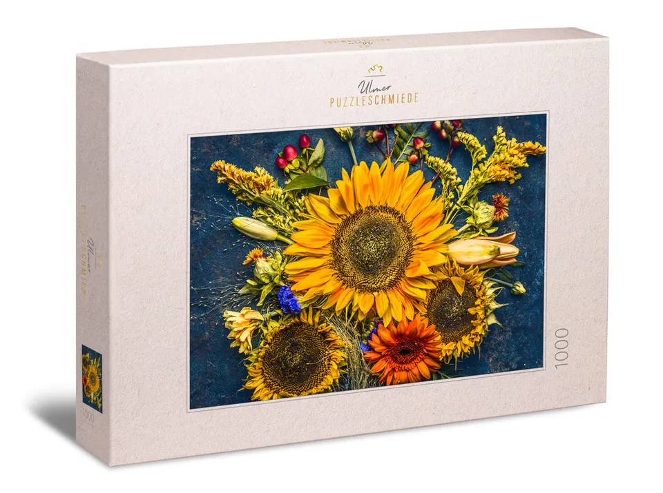 ulmer-puzzleschmiede-fine-estate-1000-teile-puzzle-sonnenblumen image 1