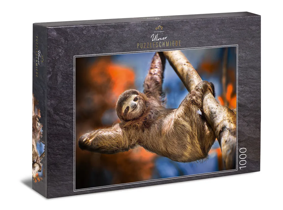 ulmer-puzzleschmiede-puzzle-1000-teile-lass-die-seele-baumeln-faultier image 1