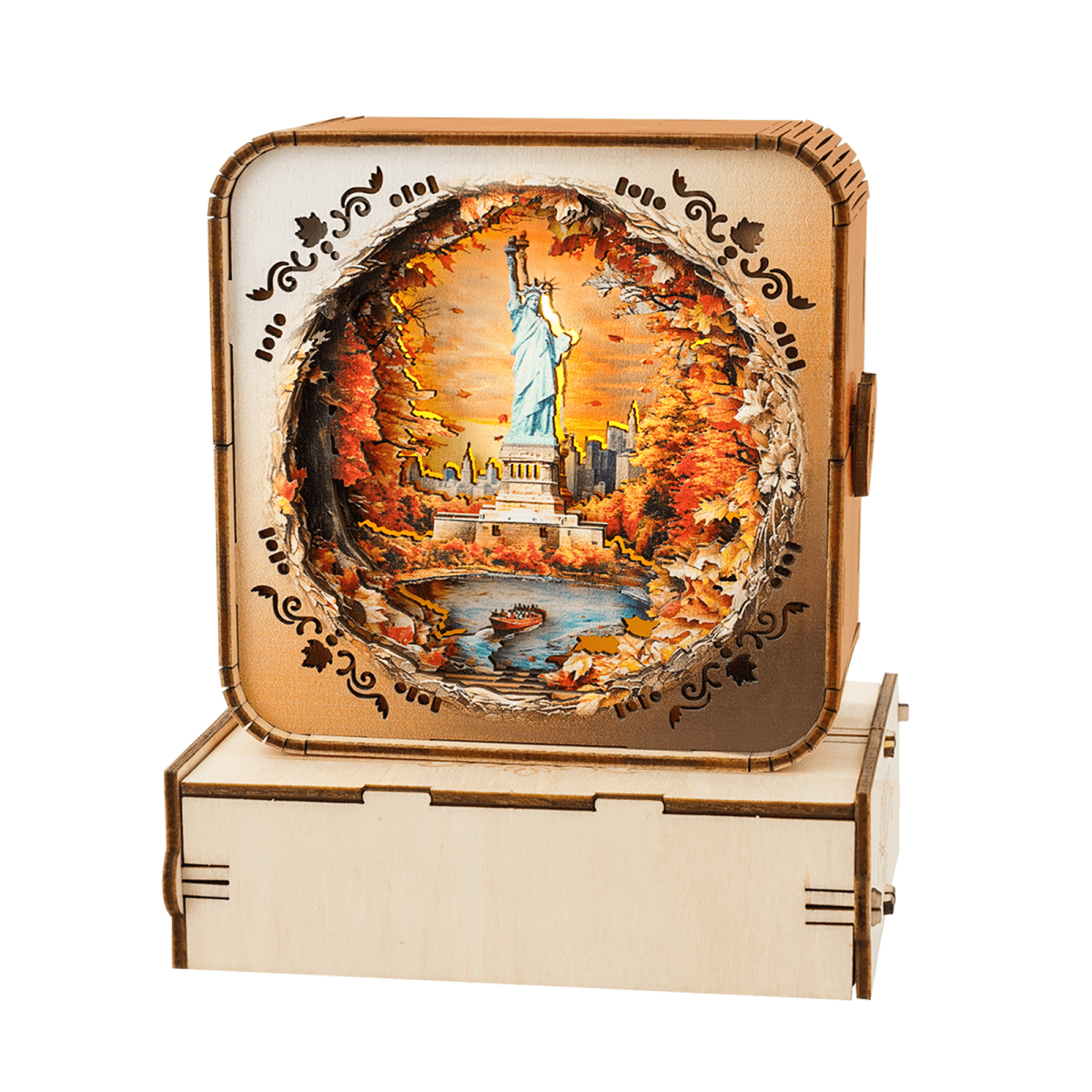 kaayee-statue-of-liberty-holz-nachtlicht-3d-puzzle-licht image 4