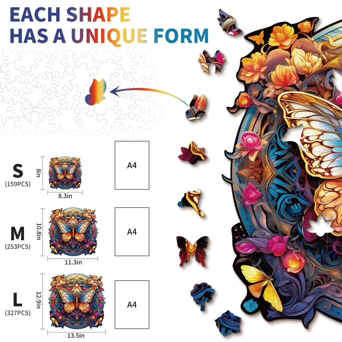kaayee-wooden-puzzle-flapping-butterfly-holzpuzzle-medium image 3