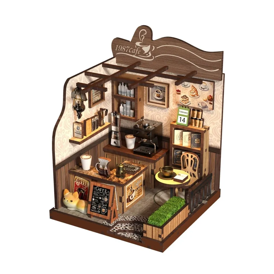 kaayee-miniature-house-rural-coffee-shop-miniaturhaus-caf-bausatz image 1