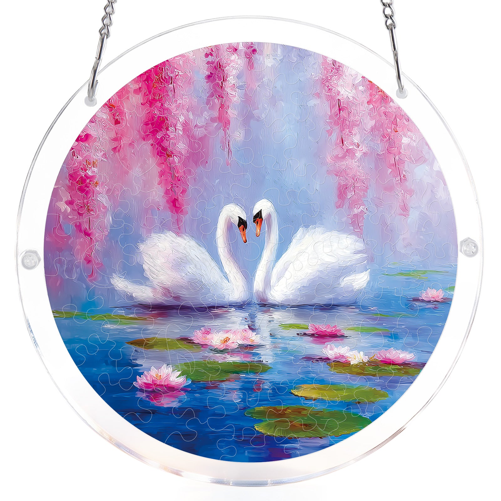 kaayee-suncatcher-swans-in-blossom-lake-fensterbild-m image 7