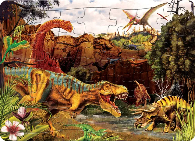 cobble-hill-tray-puzzles-dino-story-rahmenpuzzle-35-teile-dinos image 1
