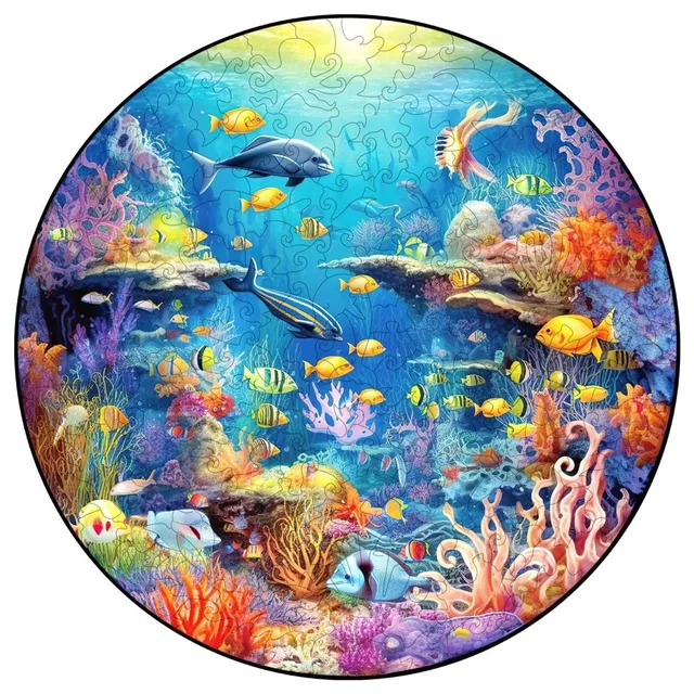kaayee-wooden-puzzle-underwater-world-holzpuzzle-s-unterwasserwelt image 1
