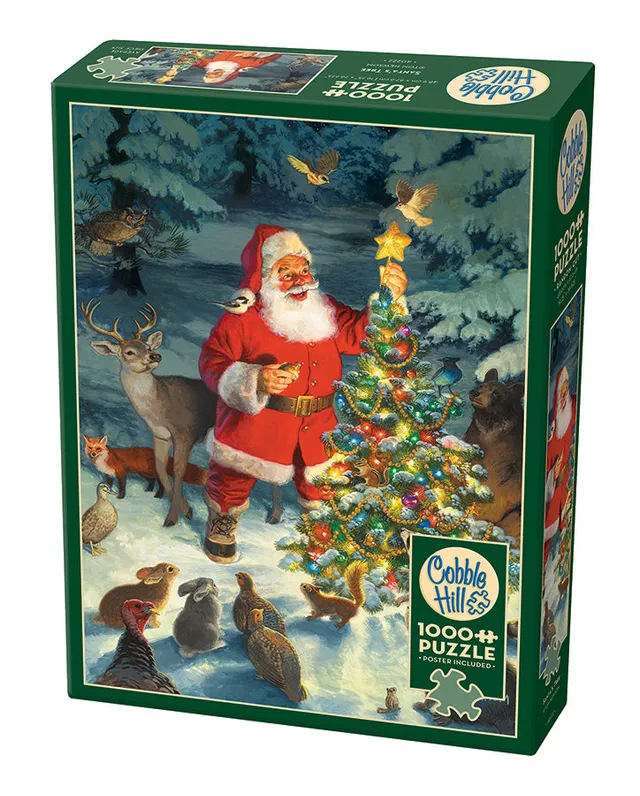 cobble-hill-1000-piece-santa-s-tree-puzzle-1000-teile-weihnachten image 1