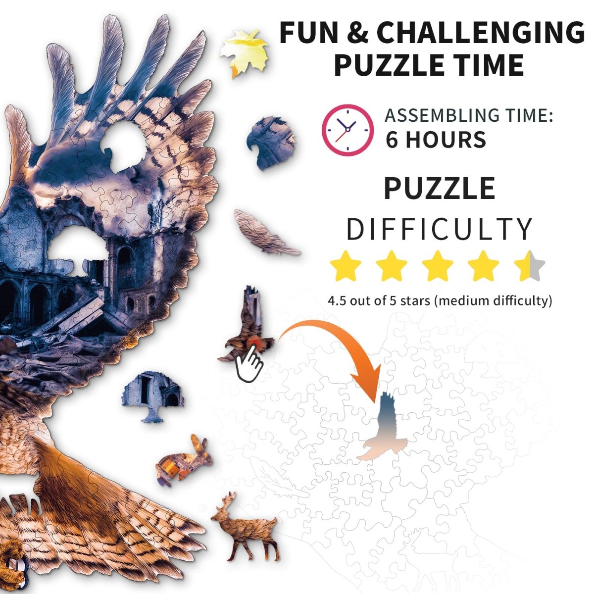 kaayee-wooden-mountain-view-eagle-holzpuzzle-medium-adler image 4