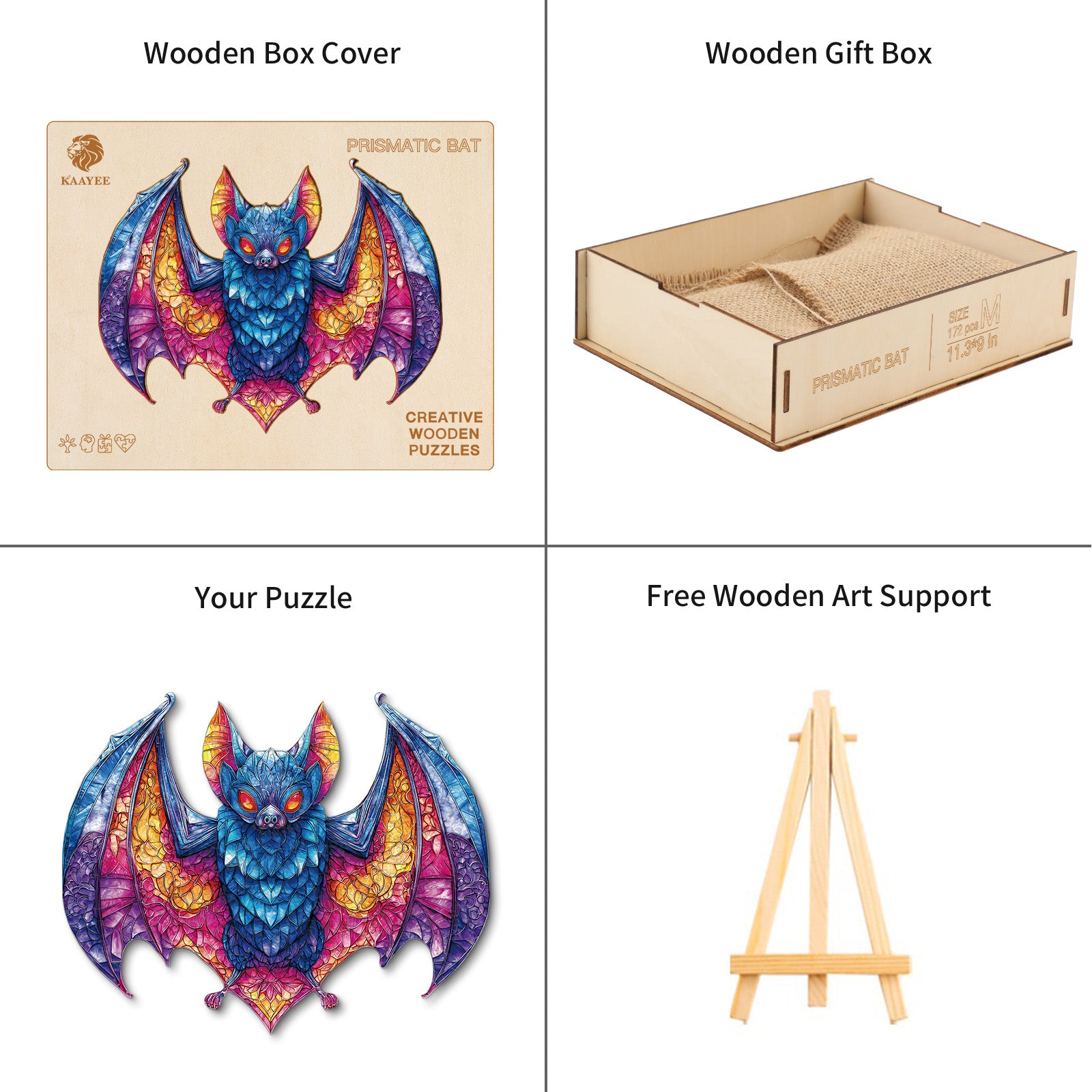 kaayee-prismatic-bat-holzpuzzle-small-fledermaus-bunt image 4