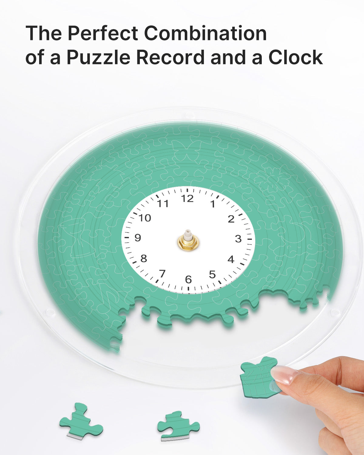 kaayee-clock-fresh-green-puzzle-wanduhr-acryl-regular-gr-n image 2
