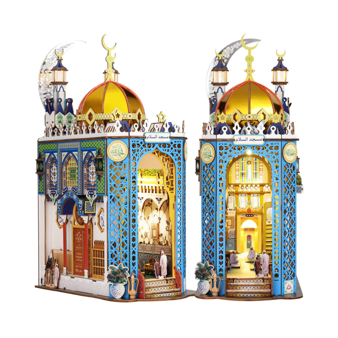 kaayee-book-nook-kit-mosque-3d-holzbau-beleuchtet image 1