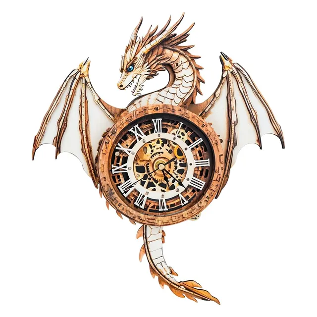 kaayee-clock-kit-dragon-holzuhr-3d-puzzle-r-mische-zahlen image 1
