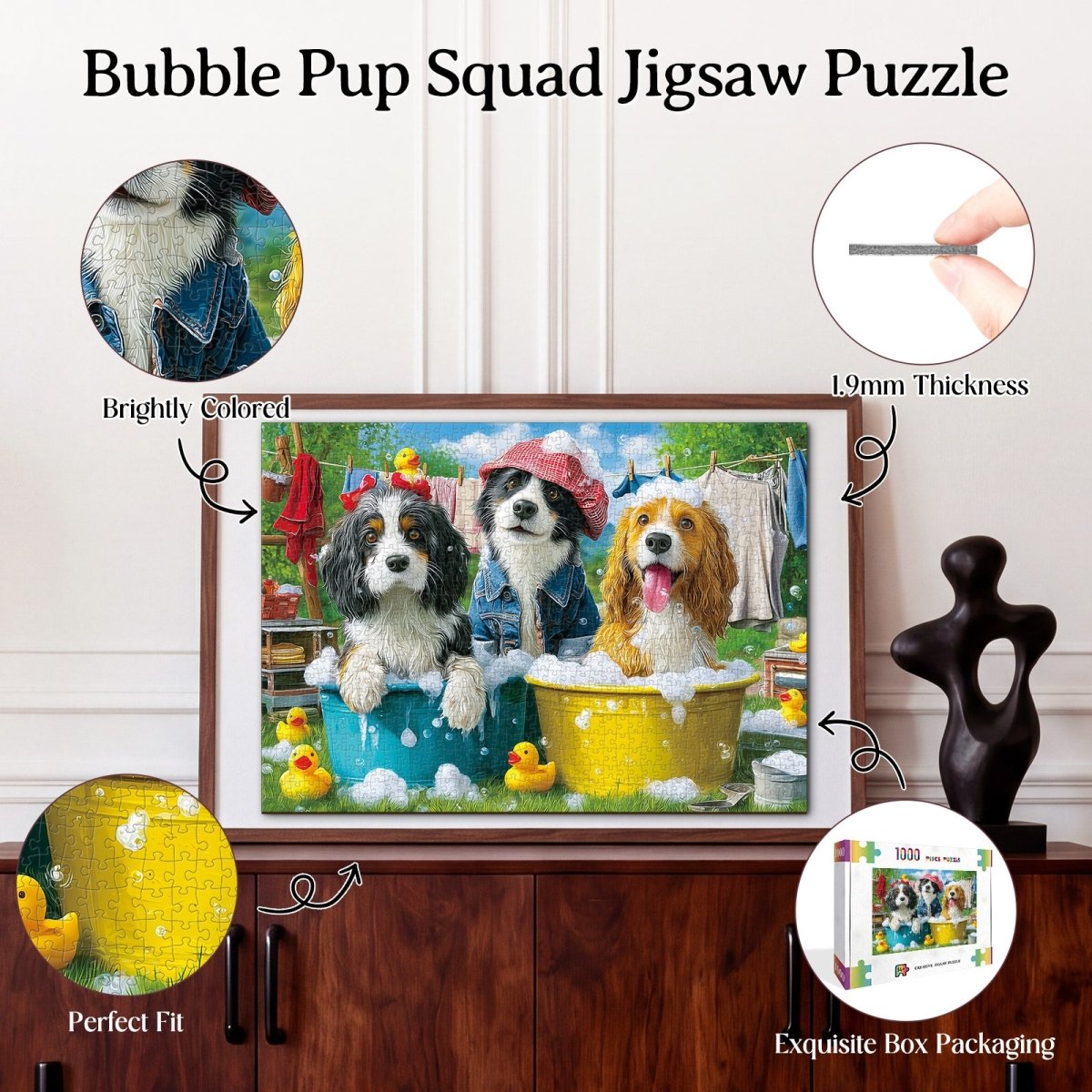 kaayee-cardboard-bubble-pup-squad-puzzle-1000-teile-standard image 3