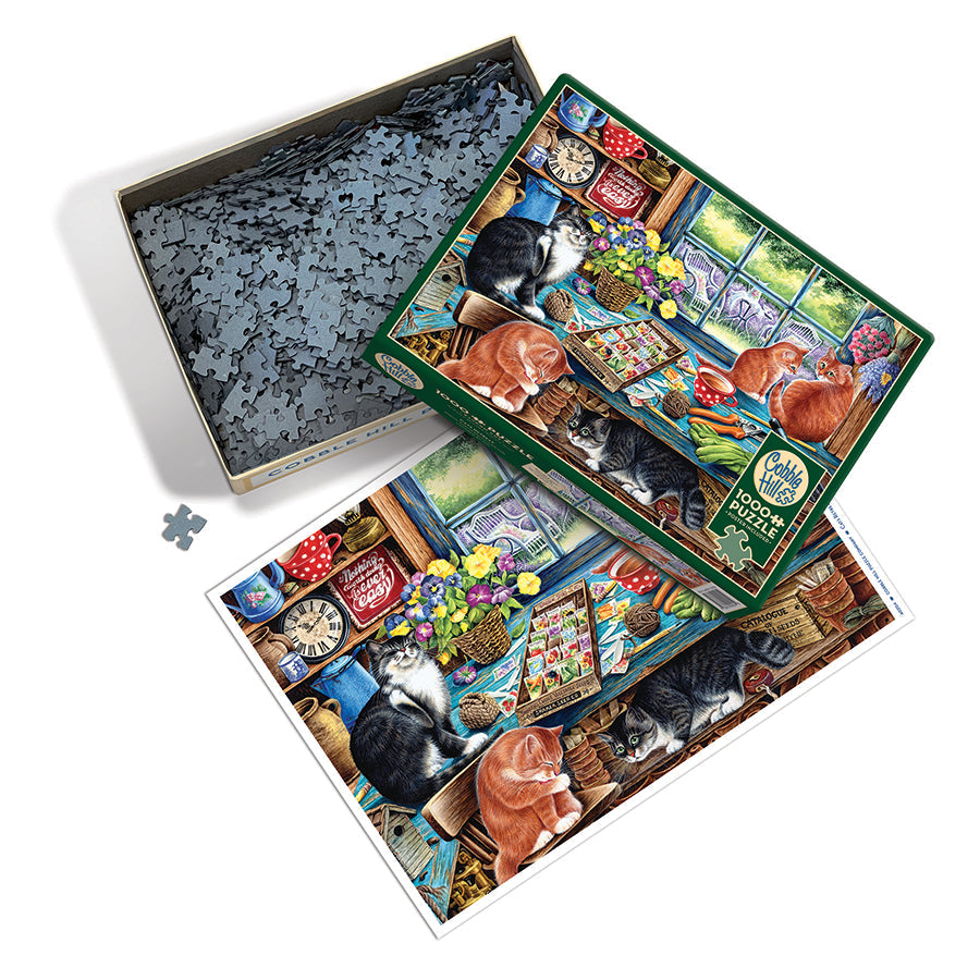 cobble-hill-1000-piece-cats-retreat-puzzle-1000-teile-katzen image 3