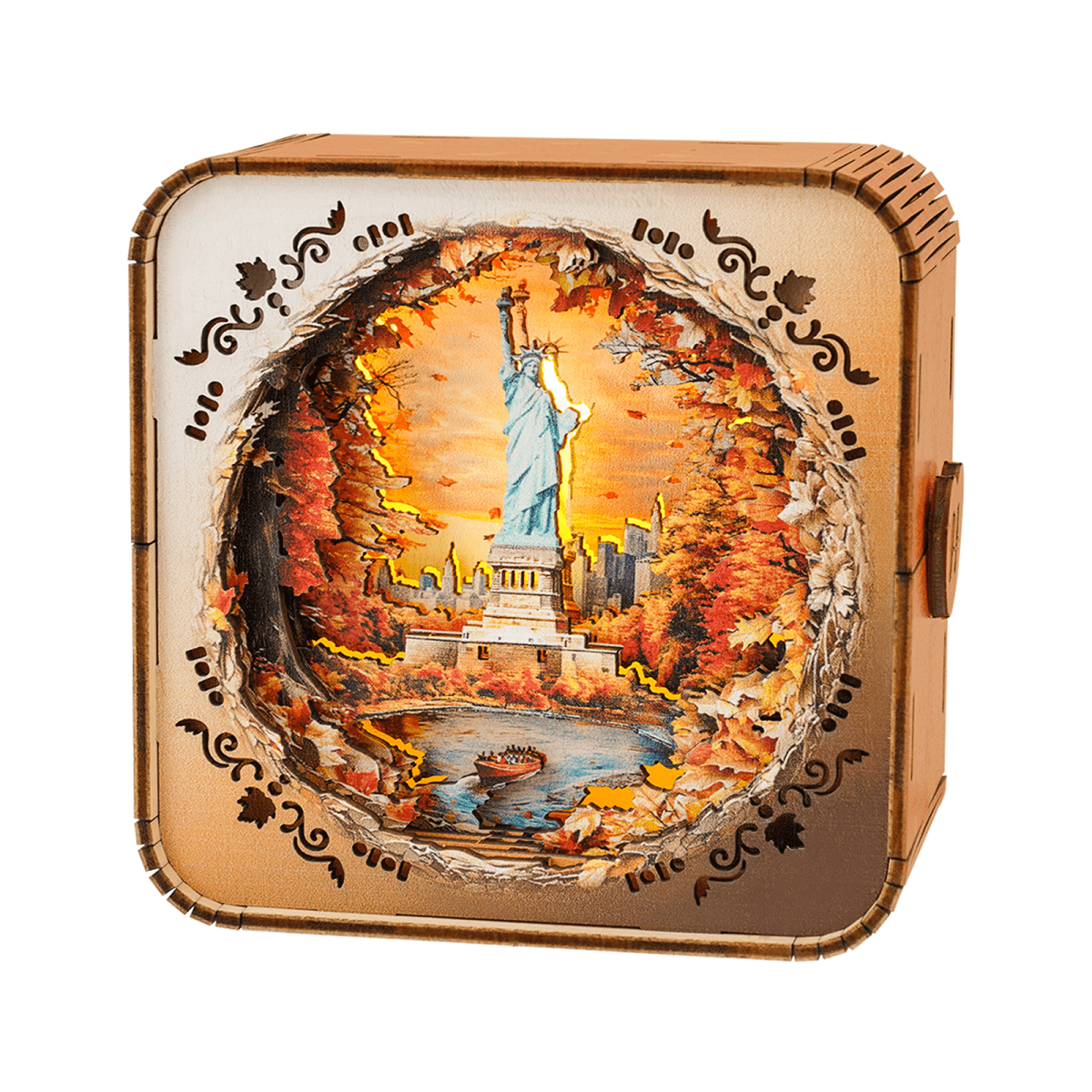 kaayee-statue-of-liberty-holz-nachtlicht-3d-puzzle-licht image 1