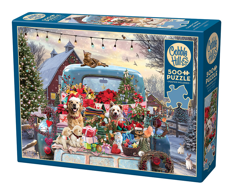cobble-hill-500-piece-country-truck-in-winter-puzzle-500-teile image 1