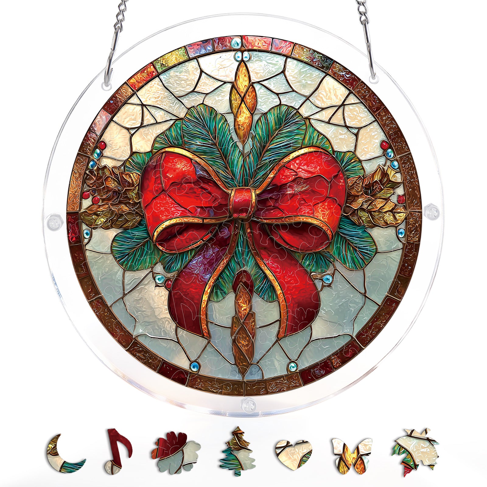 kaayee-suncatcher-puzzle-christmas-bow-fensterbild-small-18-8-cm image 3