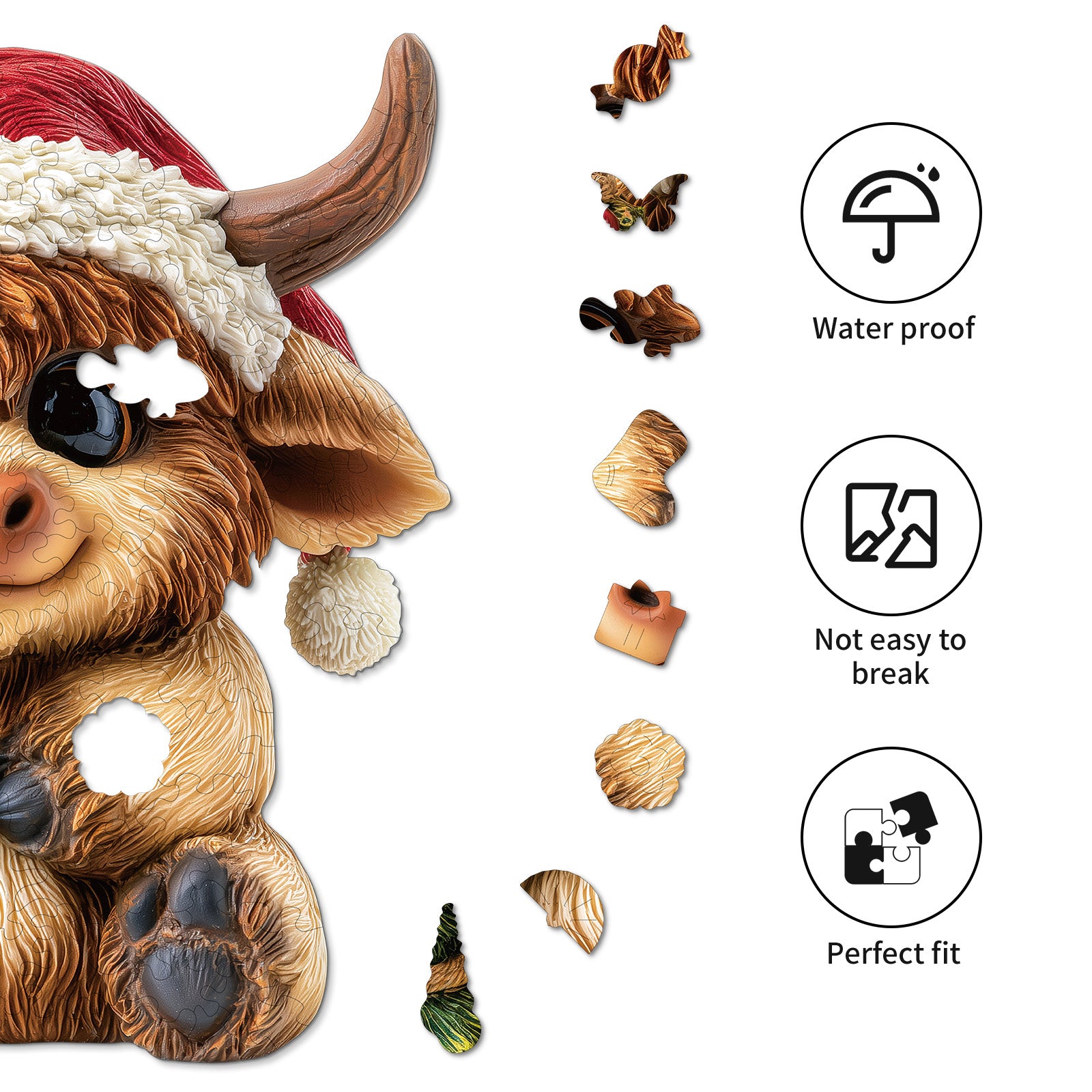 kaayee-wooden-puzzle-christmas-highland-cutie-holzpuzzle-medium image 2