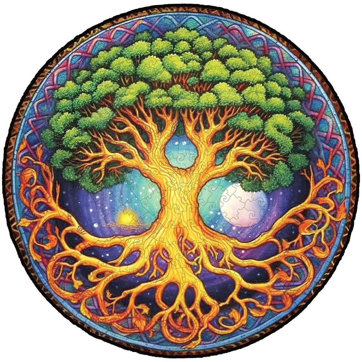 kaayee-wooden-puzzle-lush-tree-of-life-holzpuzzle-medium-rund image 1