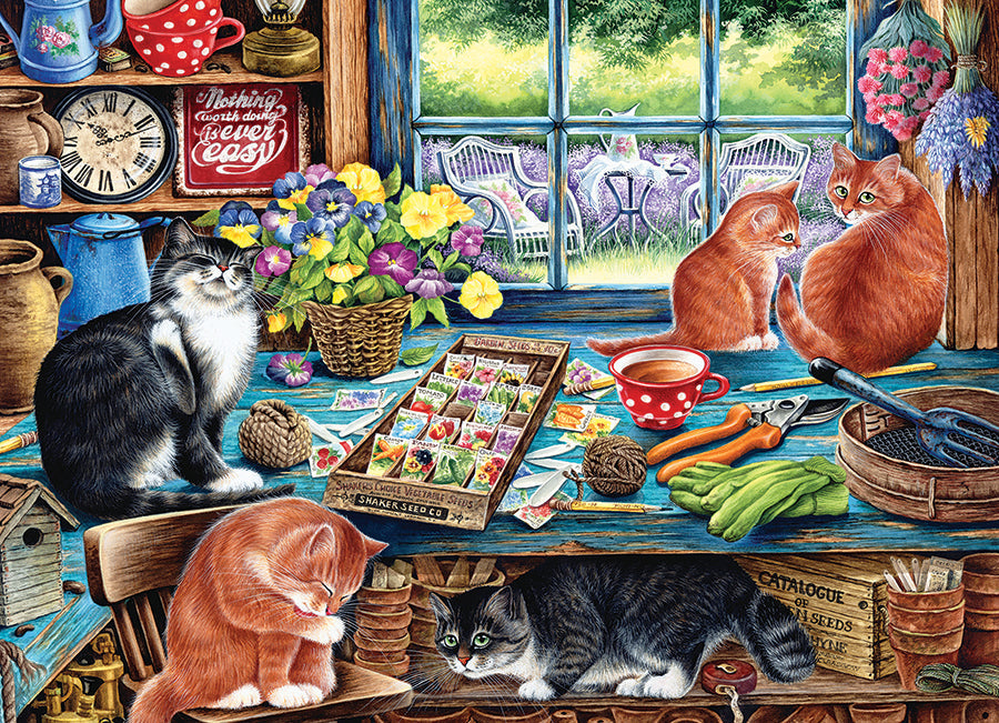 cobble-hill-1000-piece-cats-retreat-puzzle-1000-teile-katzen image 2