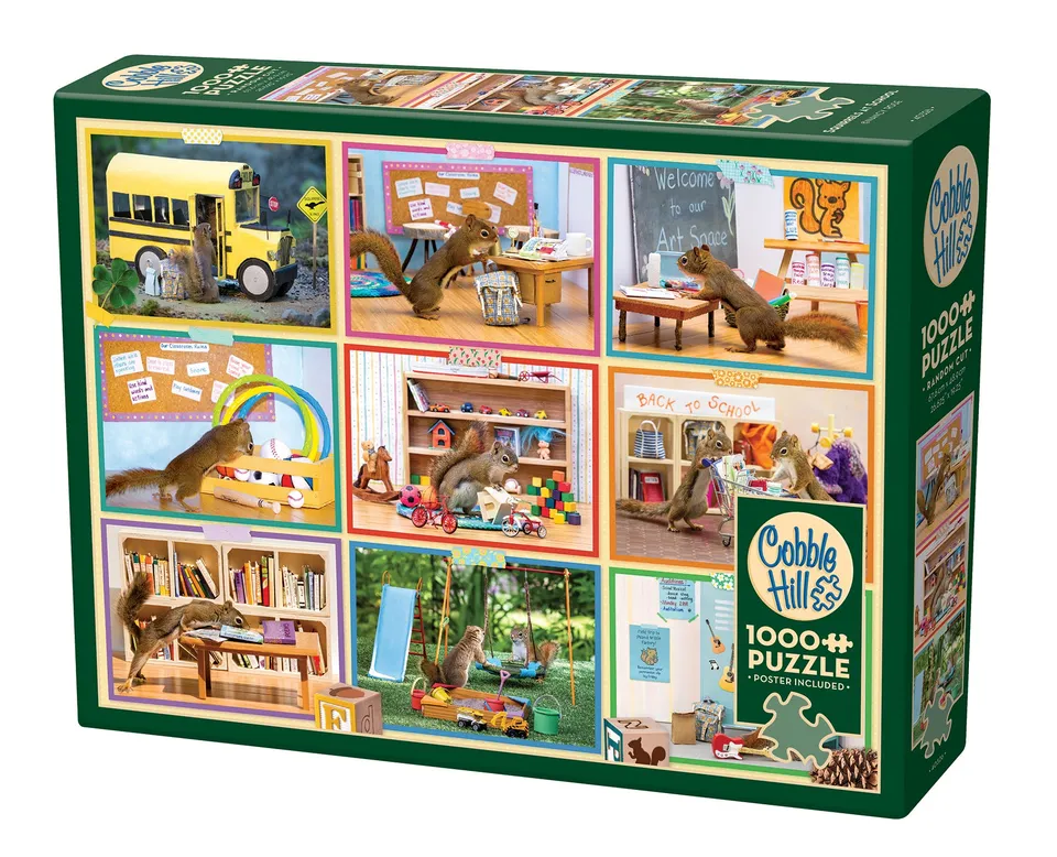 cobble-hill-1000-piece-squirrels-at-school-puzzle-1000-teile-eichh-rnchen image 1
