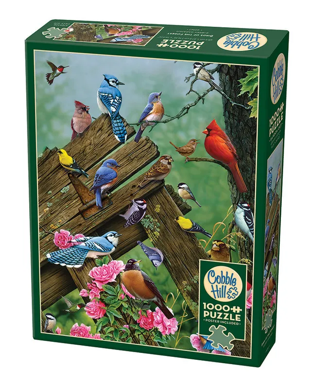 cobble-hill-1000-piece-birds-of-the-forest-puzzle-1000-teile-v-gel image 1