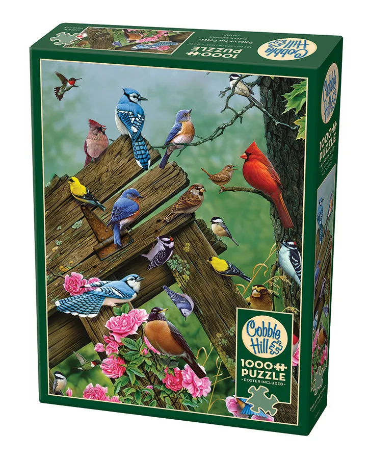 cobble-hill-1000-piece-birds-of-the-forest-puzzle-1000-teile-v-gel image 1