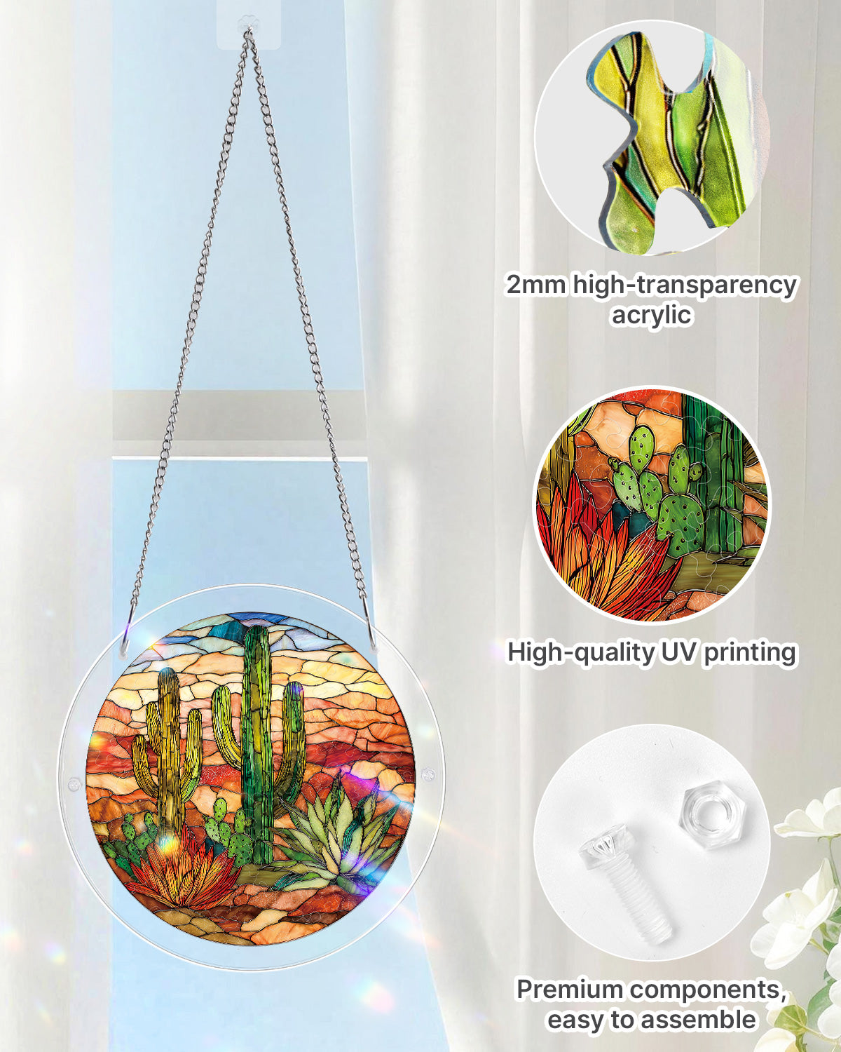 kaayee-suncatcher-puzzle-sunset-cactus-light-suncatcher-large image 4