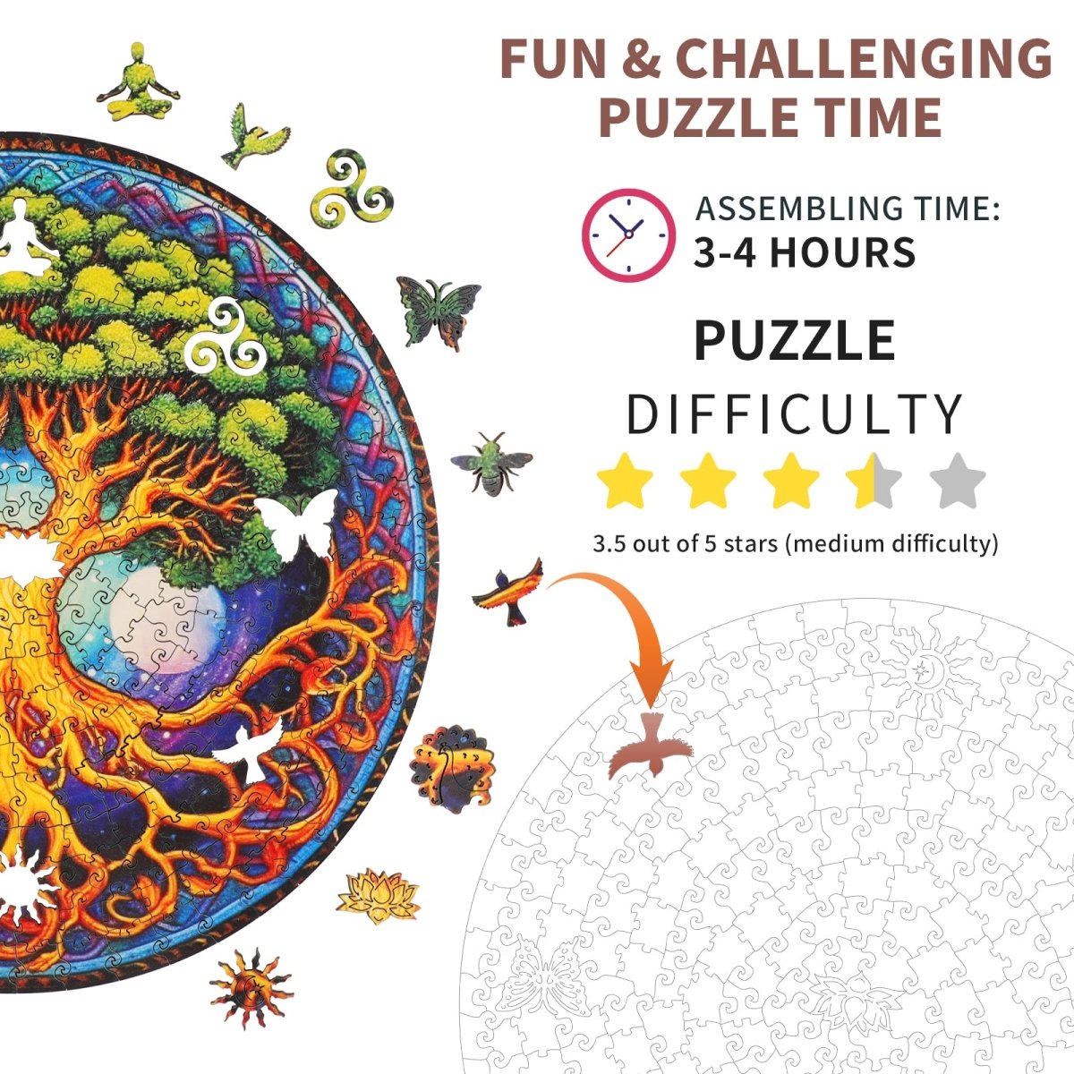 kaayee-wooden-puzzle-lush-tree-of-life-holzpuzzle-medium-rund image 4