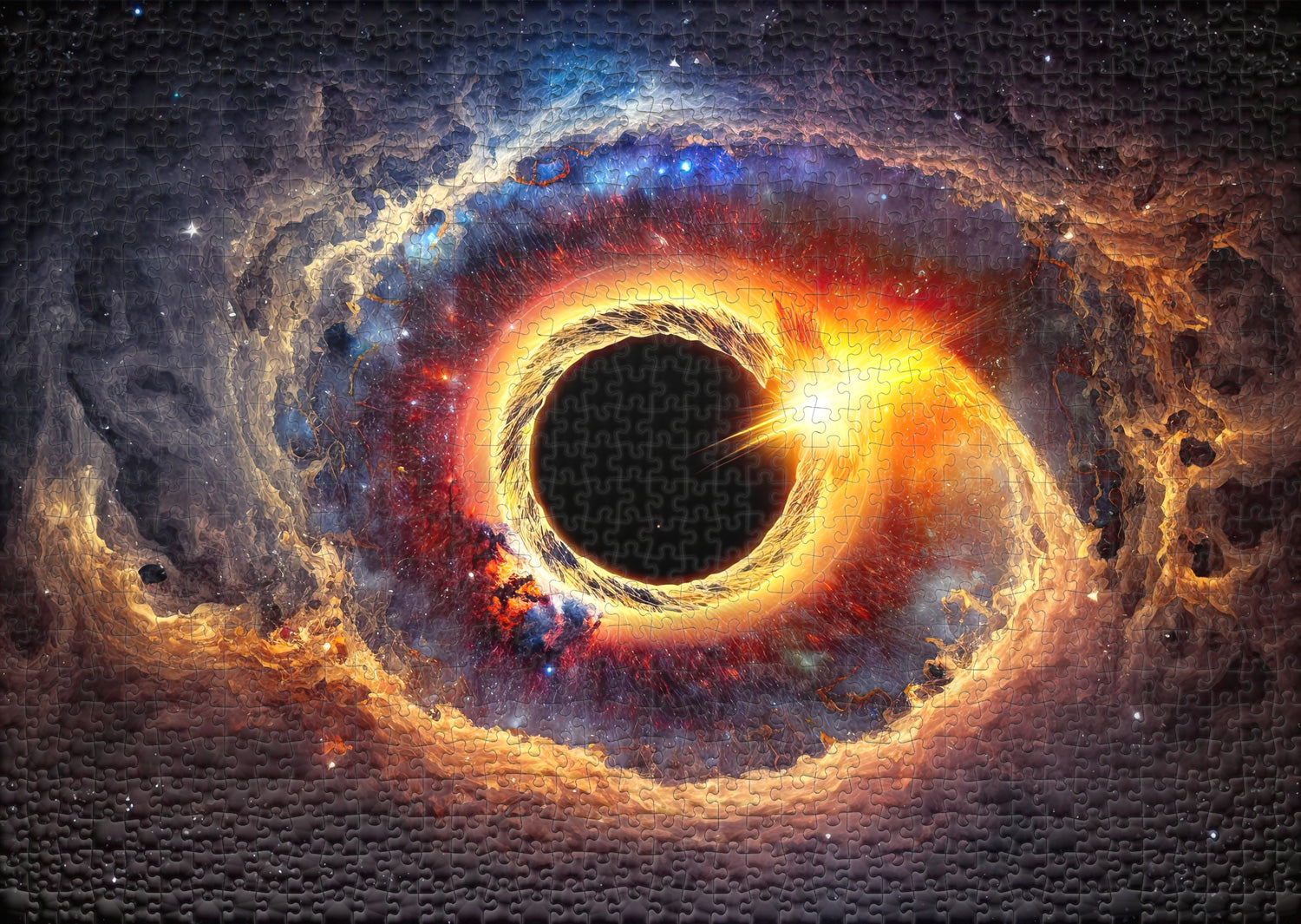 ulmer-puzzleschmiede-black-hole-puzzle-1000-teile-weltall-schwer image 2