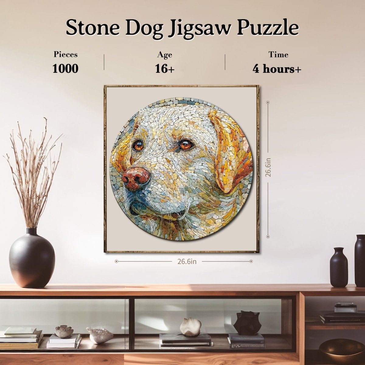 kaayee-cardboard-puzzle-stone-dog-puzzle-1000-teile-standard image 4