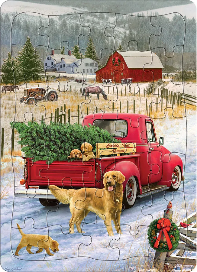 cobble-hill-tray-red-truck-farm-tablettpuzzle-35-teile-winter image 1