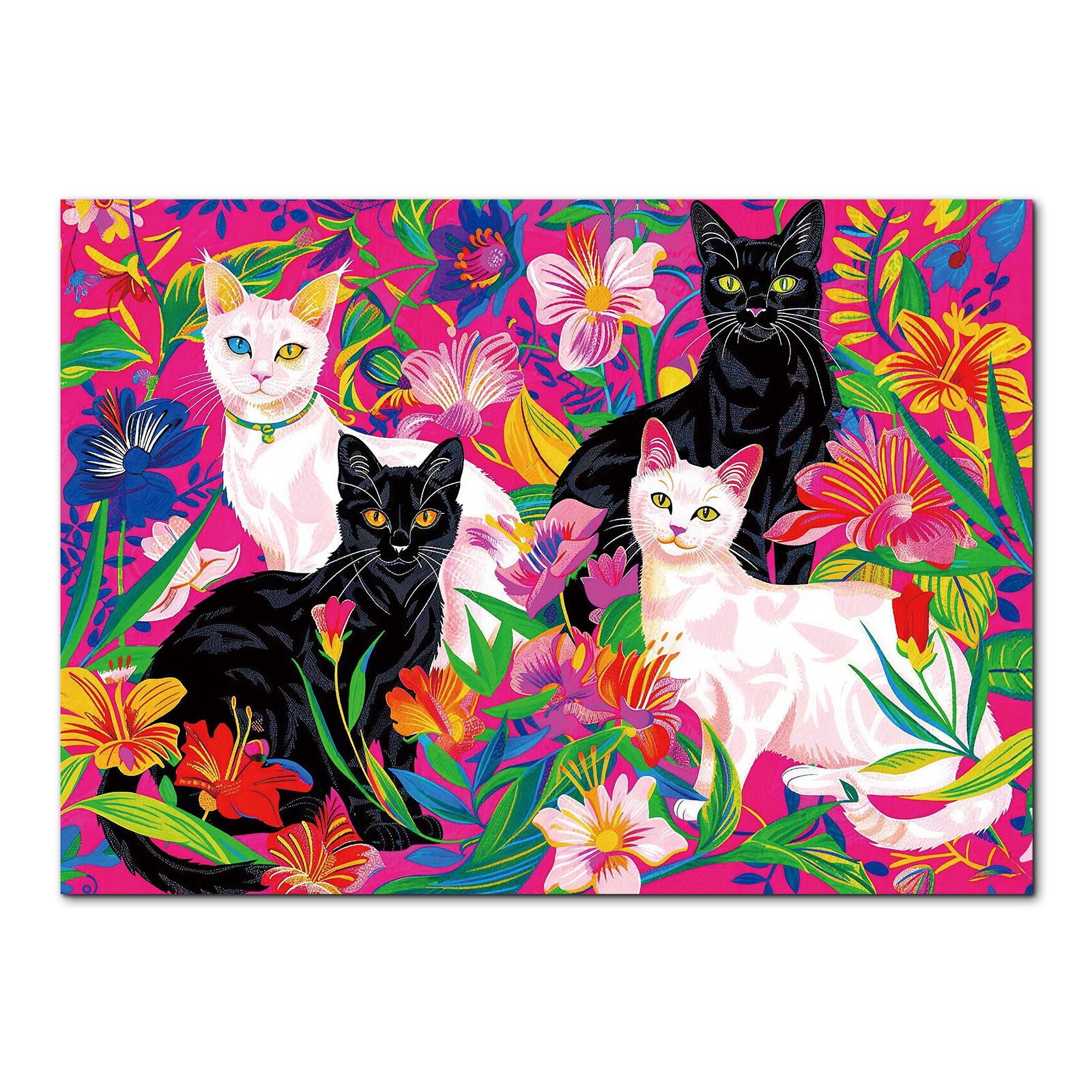 kaayee-cats-in-bloom-1000-teile-puzzle-eco-white-board image 1