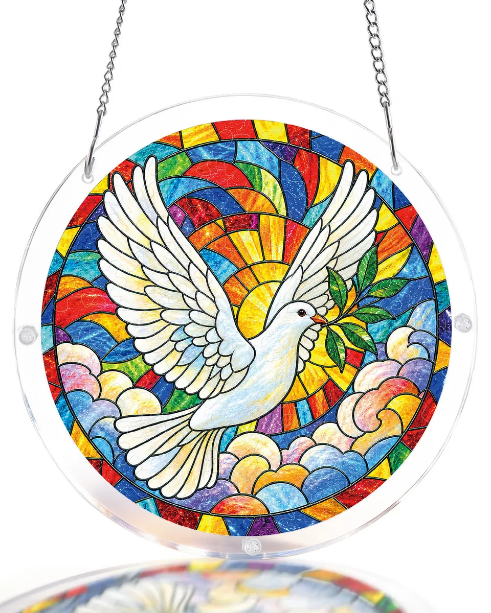 kaayee-suncatcher-puzzle-dove-of-dawn-sonnenf-nger-medium-20-8-cm image 1