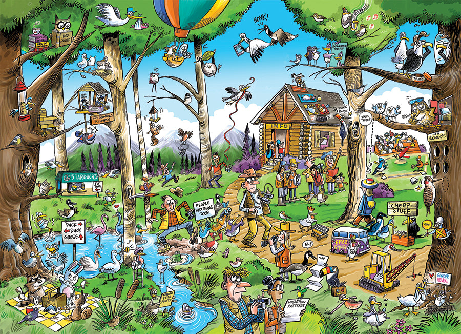 cobble-hill-1000-teile-puzzle-doodletown-birdwatcher image 2